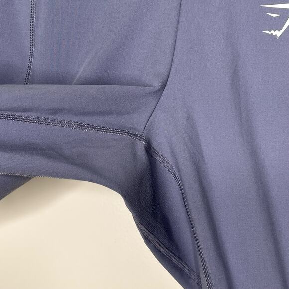 Gymshark Gray Blue Dry Moisture Management Leggings with Side Pockets XS - Picture 6 of 7